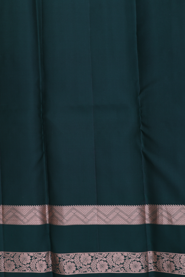 Kanchipuram Silk Saree In Dusty Rose With Checks Design