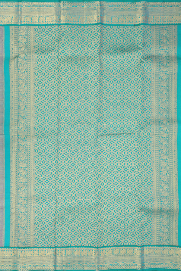 Kanchipuram Silk Saree In Purple Rose With Paisley Buttas