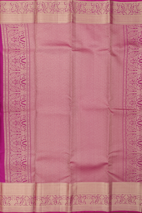 Kanchipuram Silk Saree In Green With Peacock Design