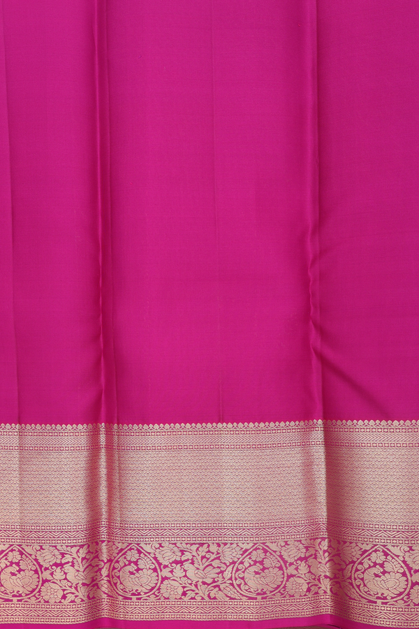 Kanchipuram Silk Saree In Pink With Brocade Design