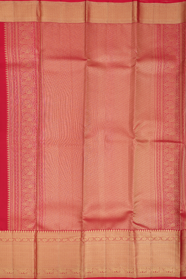 Kanchipuram Silk Saree In Green With Floral Design