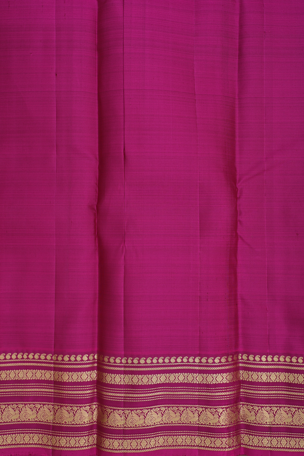 Kanchipuram Silk Saree In Coffee Brown With Floral Buttas