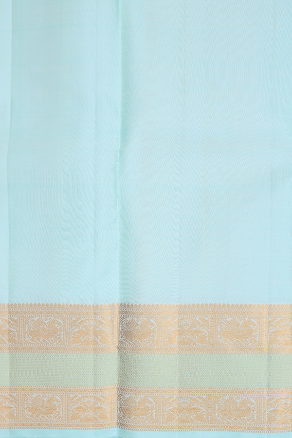 Kanchipuram Silk Saree In Cream Color Iruthalai Pakshi Buttas