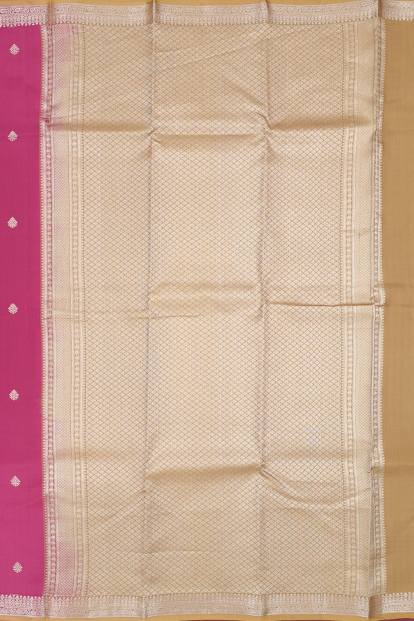 Kanchipuram Silk Saree In Mulberry With Zari Buttas