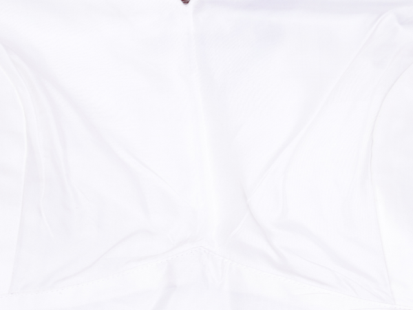 V-Neck Plain White Silk Readymade Blouse