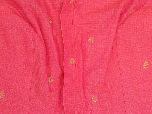 Zari Buttas Peach Pink Semi Silk Readymade Blouse