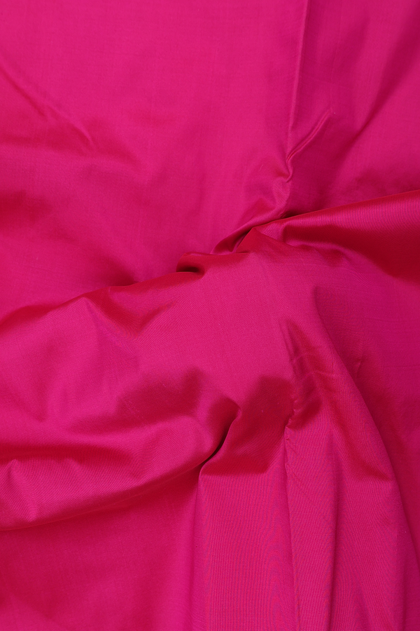 Nine Yards Silk Saree In Dark Pink With Contrast Border