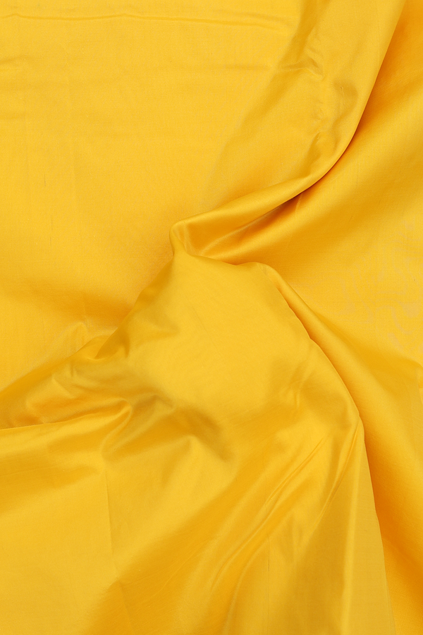 Nine Yards Silk Saree In Yellow With Contrast Border