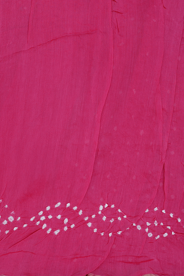 Bandhani Silk Saree In Royal Orange With Tie And Dye Design