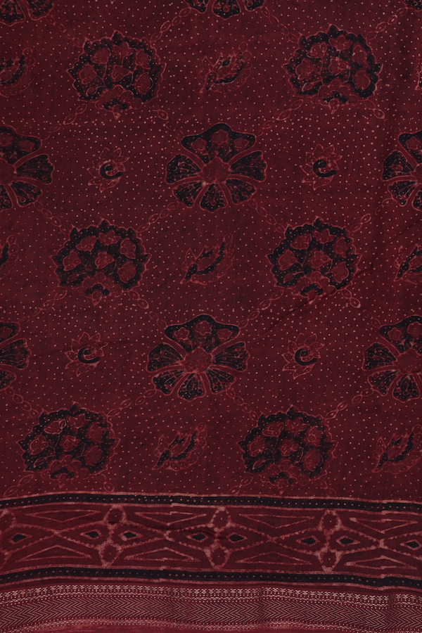 Chanderi Silk Cotton Saree In Brown With Checks Design