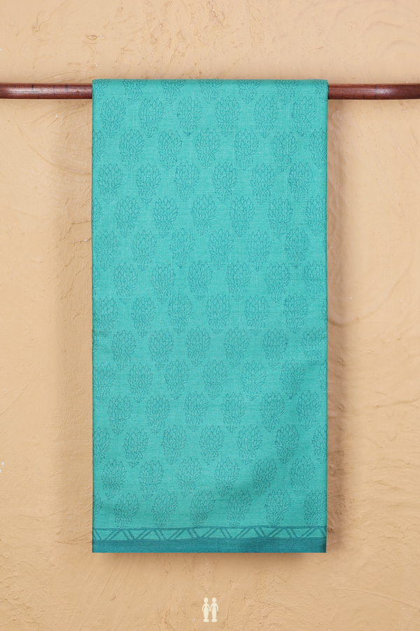 Tussar Silk Saree In Blue With Printed Design