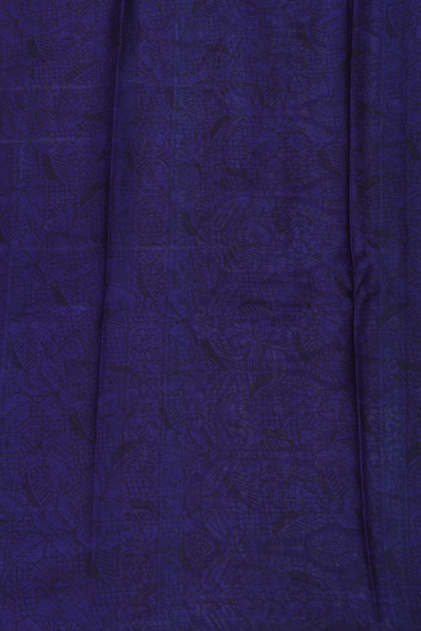 Printed Silk Saree In Teal Blue With Allover Design