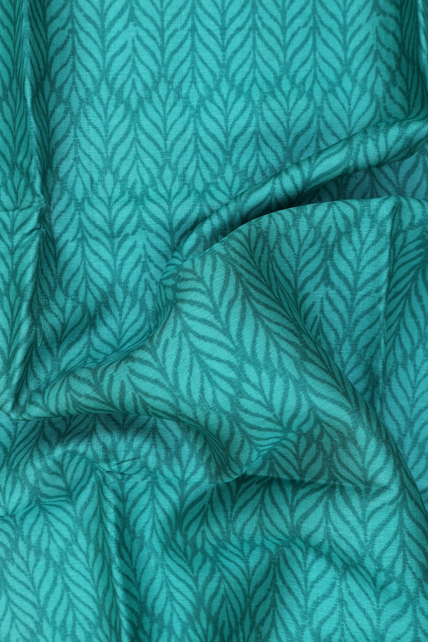 Tussar Silk Saree In Green With Allover Design