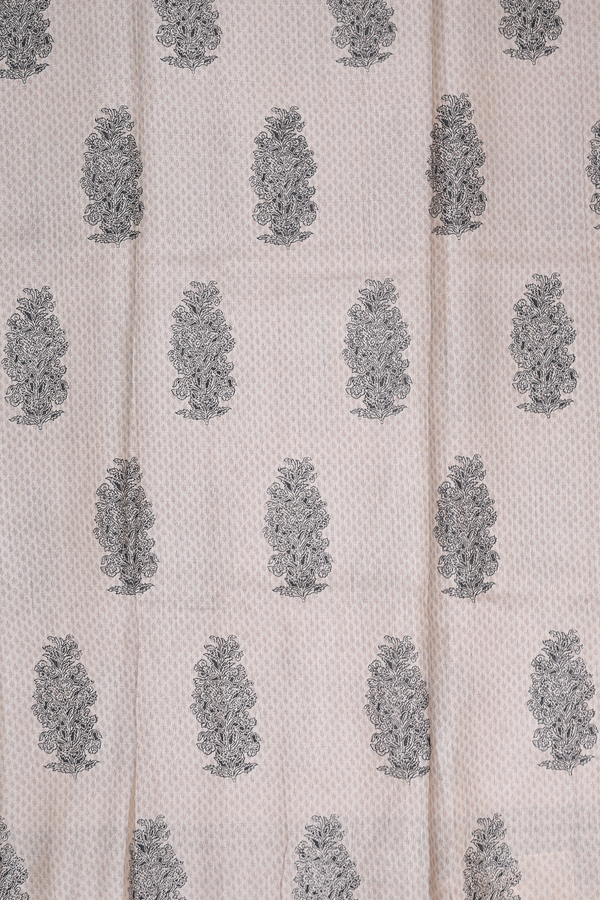 Tussar Silk Saree In Beige With Printed Design