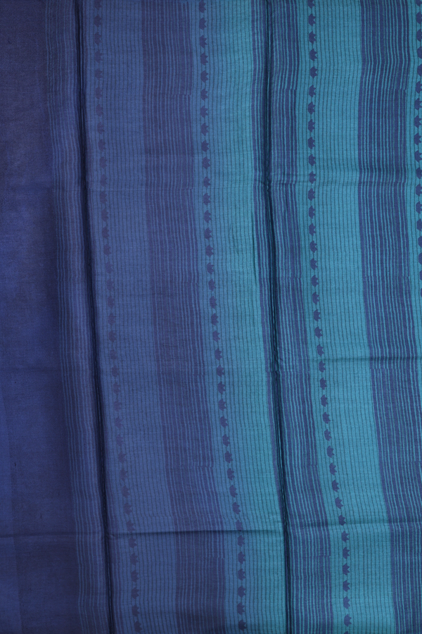 Tussar Silk Saree In Pastel Green With Printed Design