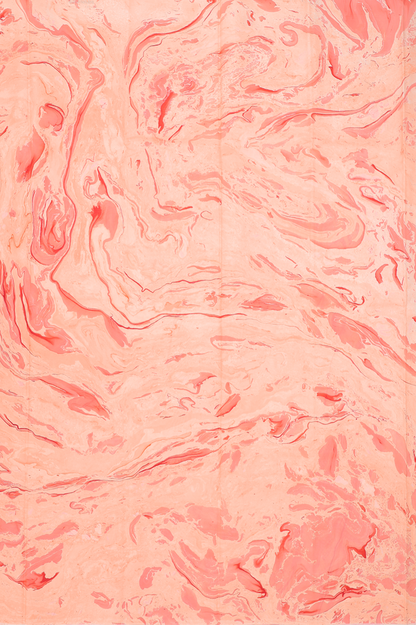 Marble Silk Saree In Red And Orange With Stone Texture Design