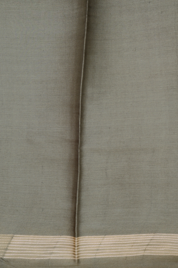 Tussar Silk Saree In Cardamom Green With Shibori Design