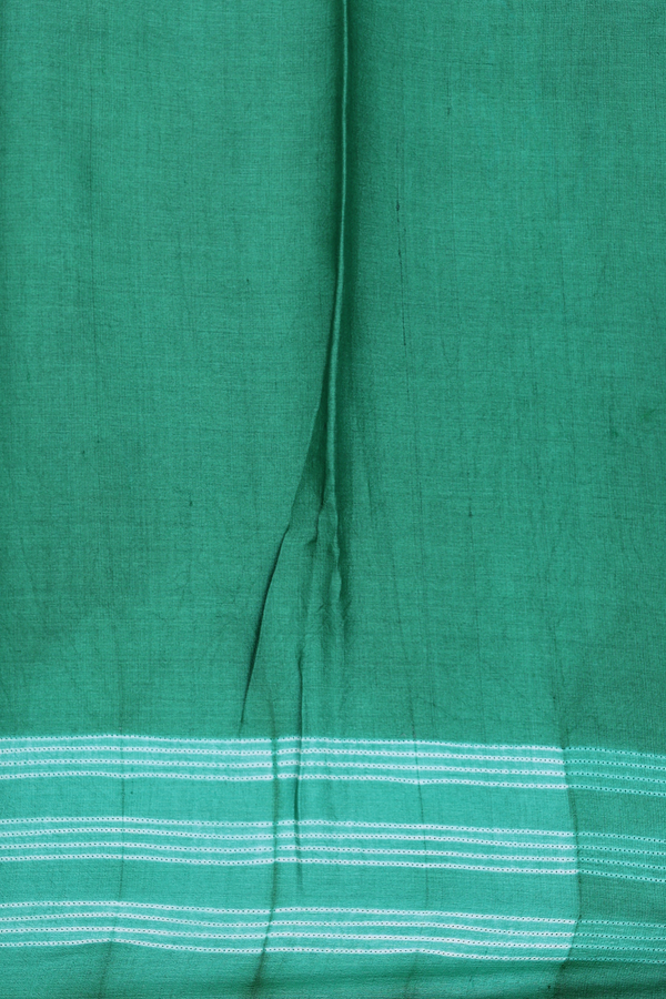 Tussar Silk Saree In Green With Stripes Design