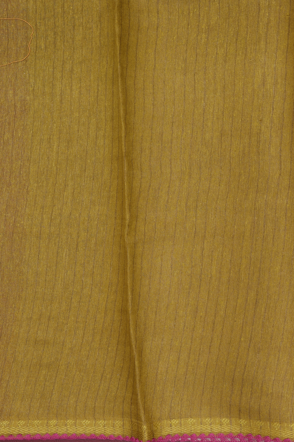 Tussar Silk Saree In Mulberry With Leaf Buttas