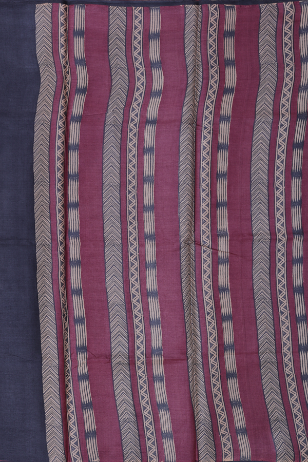 Tussar Silk Saree In Cream And Grey With Printed Design