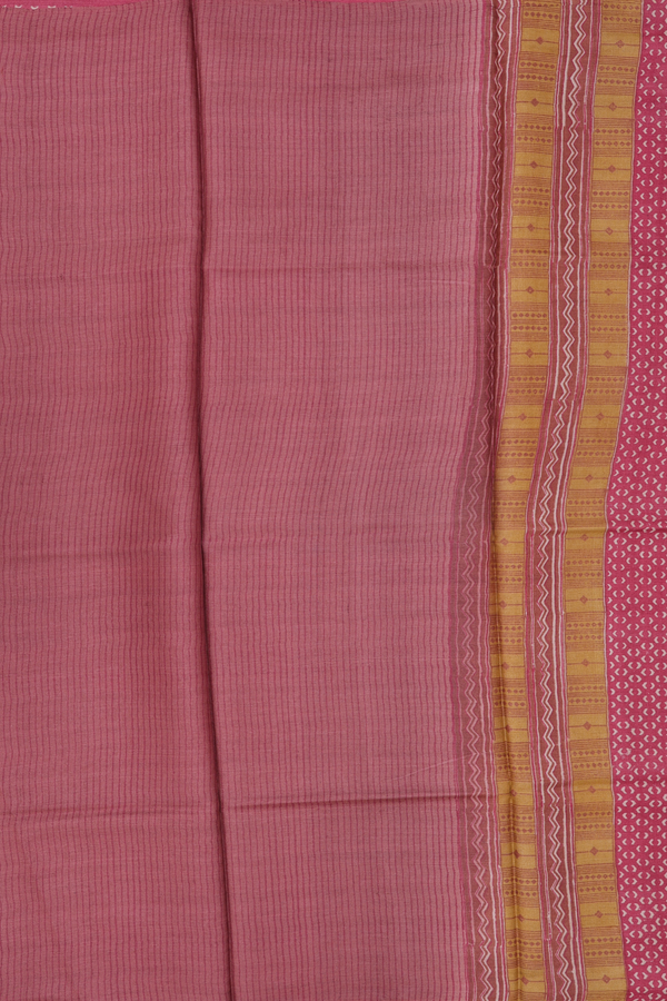 Tussar Silk Saree In Mustard Brown With Printed Design