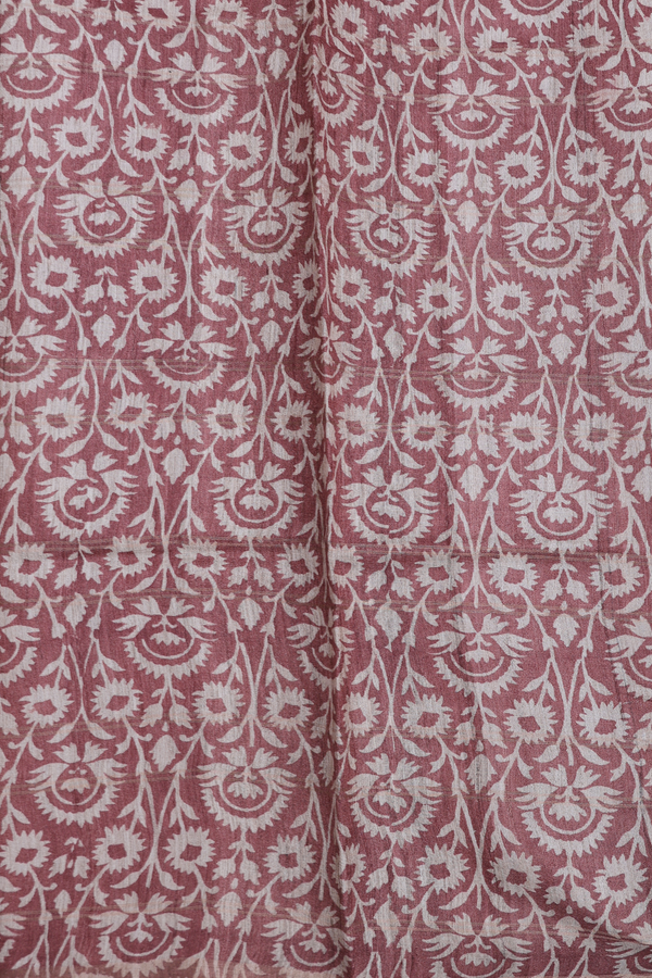 Tussar Silk Saree In Brown With Allover Design