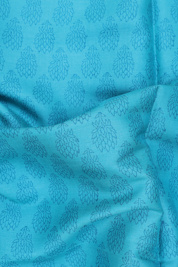 Tussar Silk Saree In Blue With Printed Design