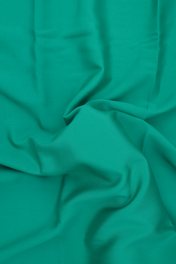 Mysore Silk Saree In Aqua Green With Zari Border