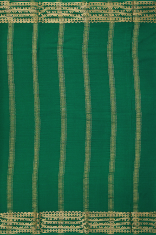 Mysore Silk Saree In Crimson Red With Contrast Border