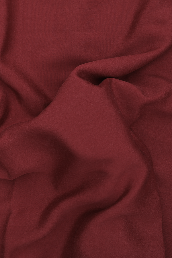 Mysore Silk Saree In Crimson Red With Contrast Border