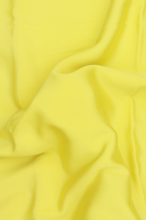Mysore Silk Saree Plain Yellow With Contrast Border