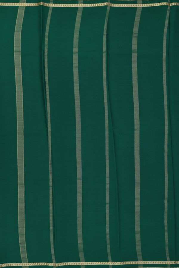 Mysore Silk Saree In Mint Green With Contrast Border