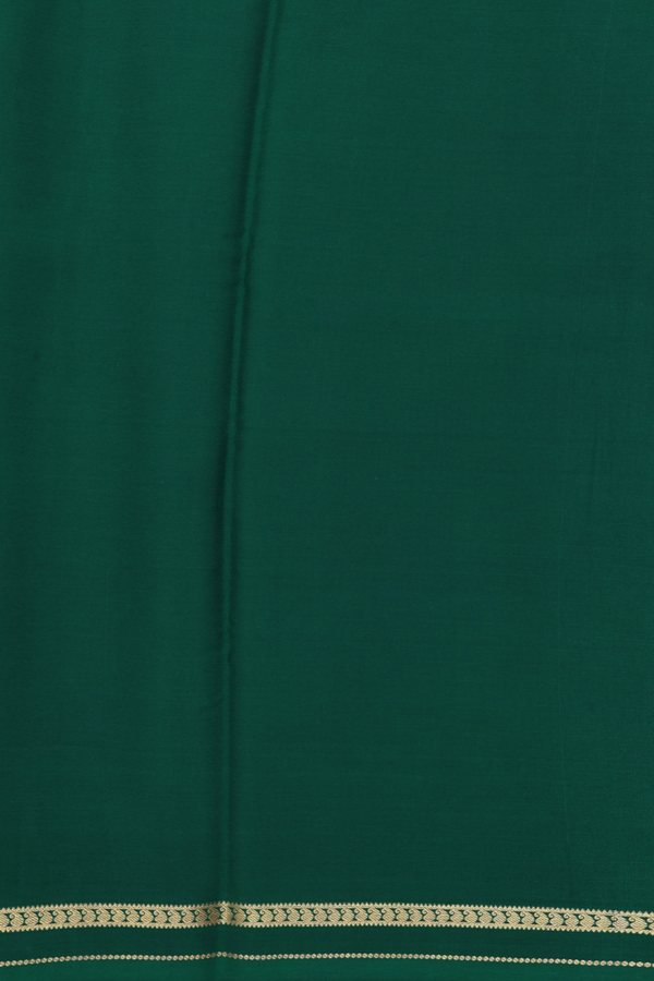 Mysore Silk Saree In Mint Green With Contrast Border