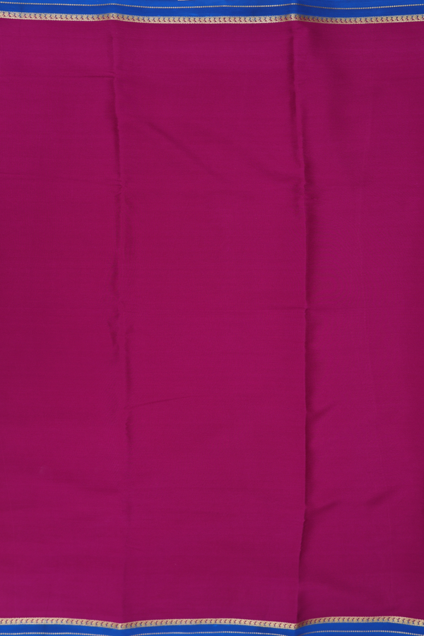 Mysore Silk Saree In Berry Purple With Contrast Border