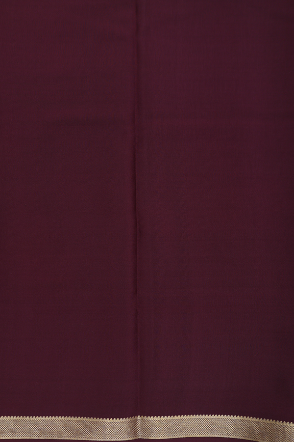 Mysore Silk Saree In Spiced Orange With Contrast Border