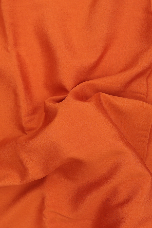 Mysore Silk Saree In Spiced Orange With Contrast Border