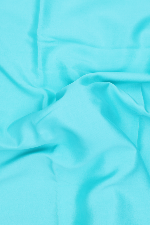 Mysore Silk Saree In Tiffany Blue With Contrast Border