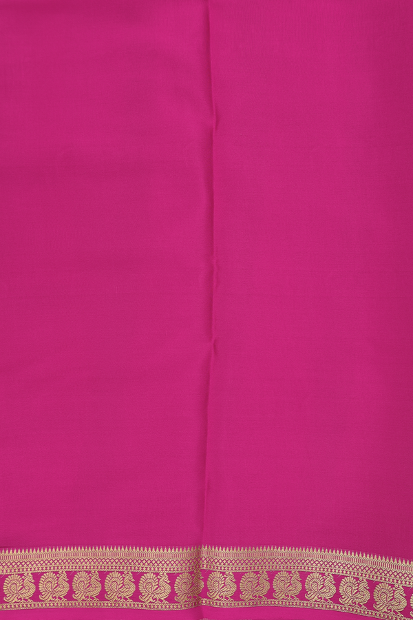 Mysore Silk Saree In Pink With Elephant Buttas
