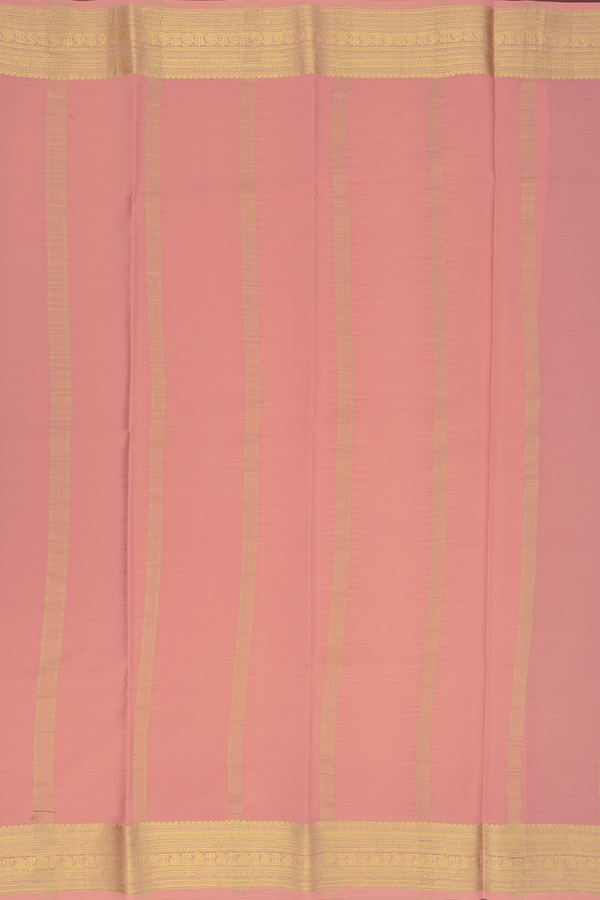 Mysore Silk Saree In Ruby Red With Contrast Border