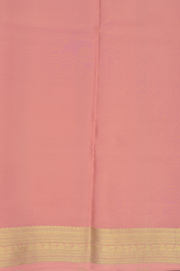 Mysore Silk Saree In Ruby Red With Contrast Border