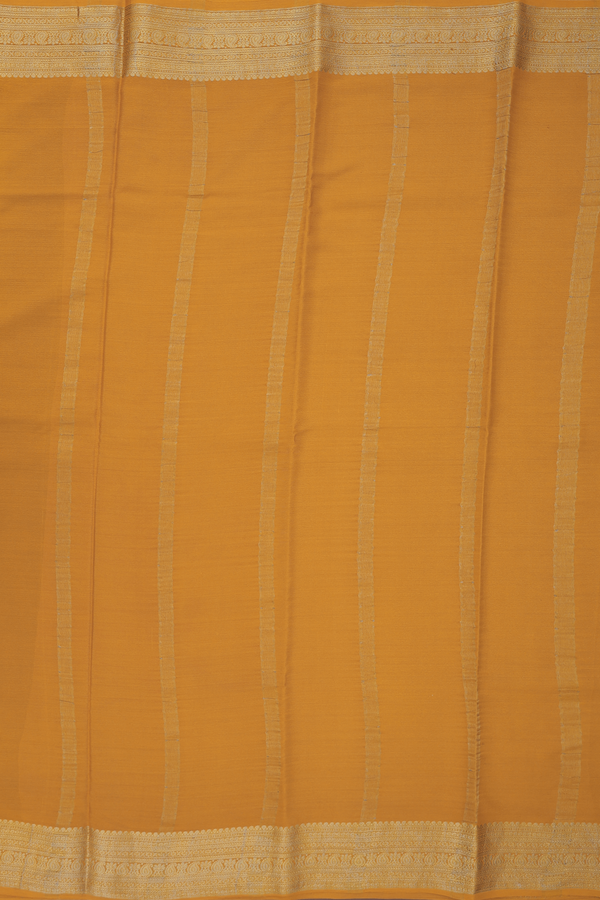 Mysore Silk Saree In Coffee Brown With Contrast Border