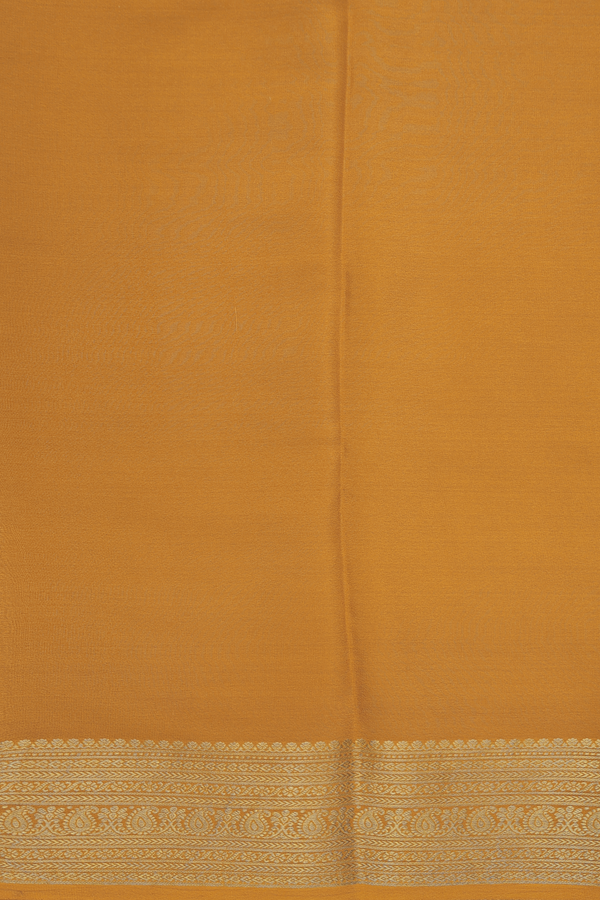 Mysore Silk Saree In Coffee Brown With Contrast Border