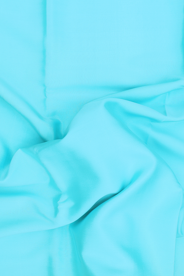 Mysore Silk Saree In Light Blue With Contrast Border