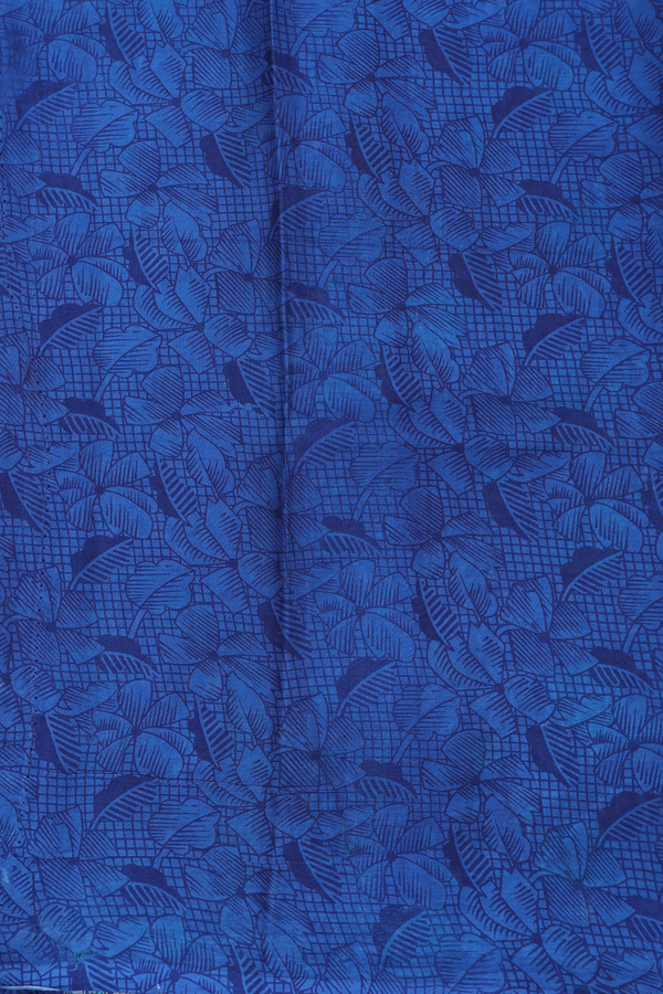 Printed Silk Saree In White With Floral Design