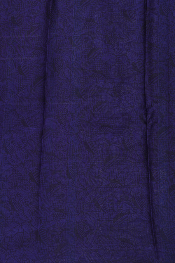 Printed Silk Saree In Teal Blue With Allover Design