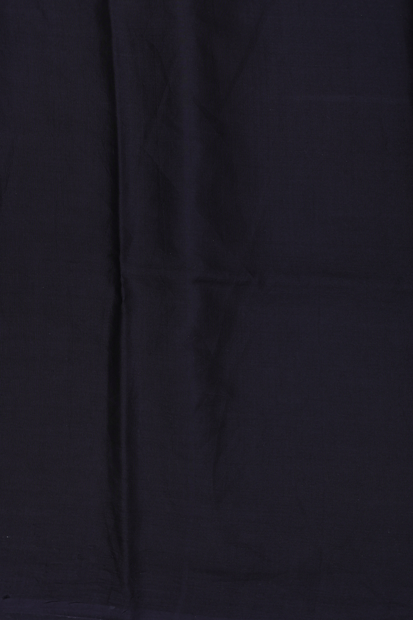 Printed Silk Saree In Black With Allover Design