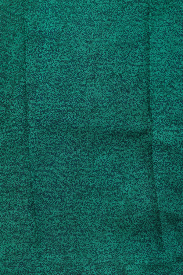 Printed Silk Saree In Green With Allover Design