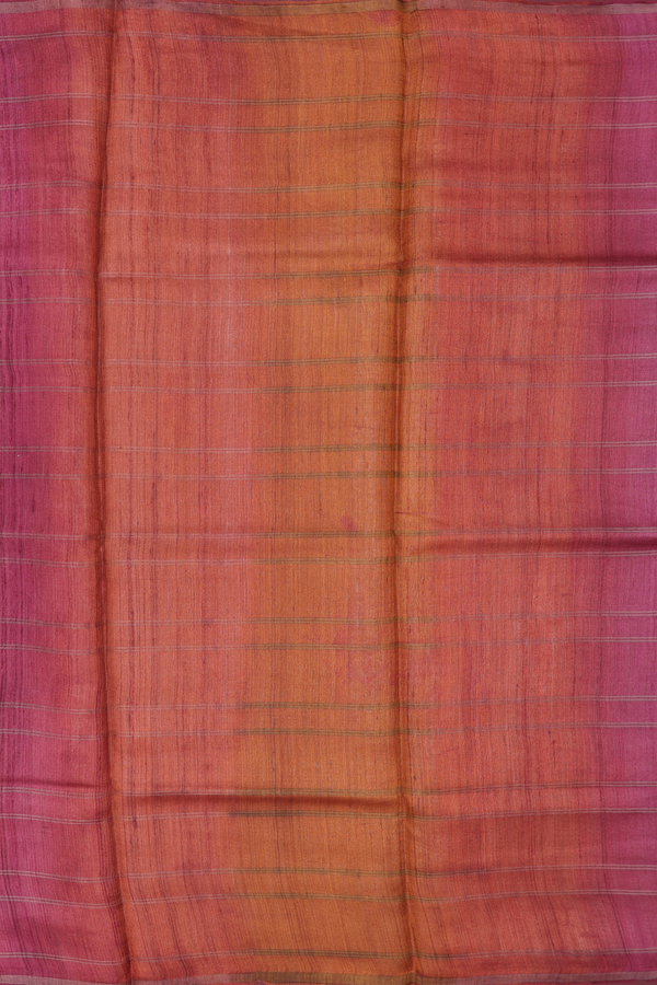 Tussar Silk Saree In Light Brown With Allover Design