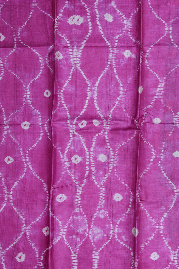 Tussar Silk Saree In Purple Rose With Ogee Design