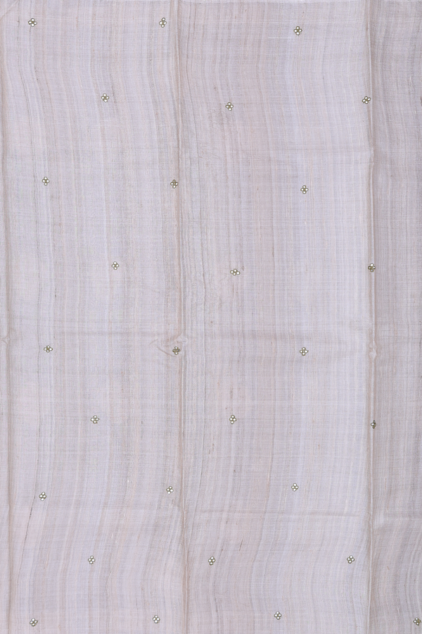 Tussar Silk Saree In Mehendi Green With Shibori Design